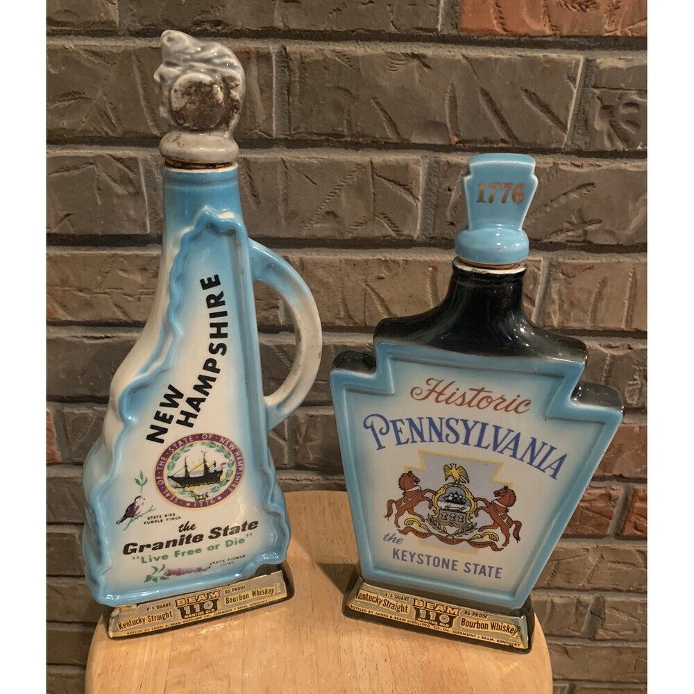 Jim Beam Decanter New Hampshire and Pennsylvania Vintage *Empty